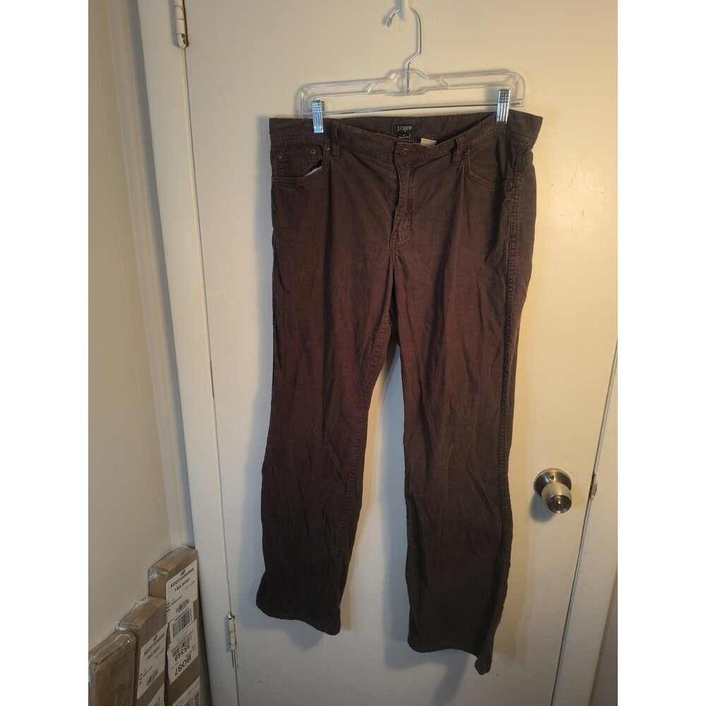 Vintage J Crew Corduroy Pants Womens 12 Favorite Fit Brown Made In Hong Kong 90s